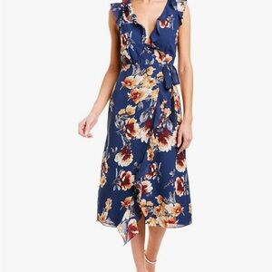 Ali& Jay NEW with TAGS Floral Wrap Dress in Blue